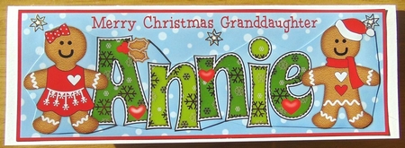 Gingerbread Couple ANNIE Granddaughter large dl by Joyce Watson