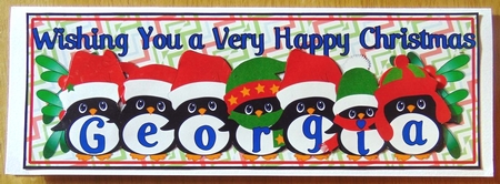 PENGUIN HATS NAMES - GEORGIA by Joyce Watson