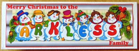 SNOWMEN SURNAME - ARKLESS by Joyce Watson