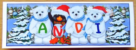 XMAS ANIMALS - ANDI by Joyce Watson