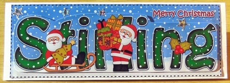 Large DL Merry Christmas STIRLING 3D decoupage  by Joyce Watson