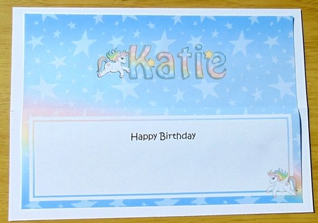 Large DL Happy Birthday KATIE insert by Joyce Watson