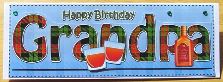 Large DL Happy Birthday GRANDPA 3D decoupage by Joyce Watson