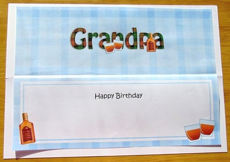 Large DL Happy Birthday GRANDPA insert  by Joyce Watson