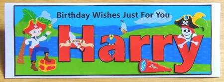 PIRATE NAME CARD - HARRY by Joyce Watson