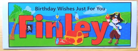 PIRATE NAME CARD - FINLEY by Joyce Watson