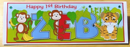 Cute Tiger and Monkeys ZEB 1st large dl by Joyce Watson