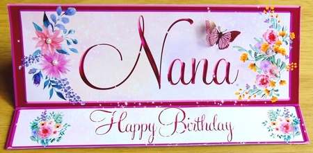 LARGE DL CARD AND ENVELOPE SET - NANA BIRTHDAY I LOVE YOU MOTHERS DAY by Joyce Watson