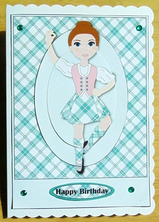Highland Dancing Girl pyramid 2 by Joyce Watson