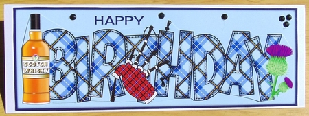 Scottish Theme BIRTHDAY large dl 3 by Joyce Watson