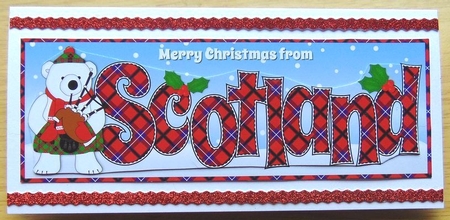 Scottish Piper Monty Polar Bear SCOTLAND large dl 2 by Joyce Watson