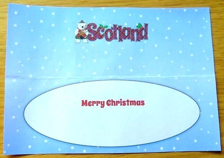 Scottish Piper Monty Polar Bear SCOTLAND large dl 2 insert by Joyce Watson