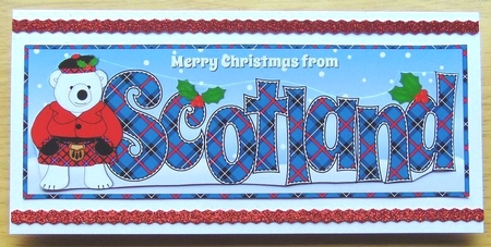 Scottish Monty Polar Bear SCOTLAND large dl by Joyce Watson