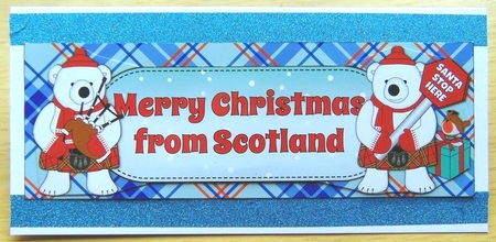 Monty Polar Bear and friend Merry Christmas from Scotland large dl by Joyce Watson