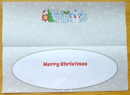 Monty & Luna Polar Bears decorating the Christmas tree FRIENDS large dl insert by Joyce Watson