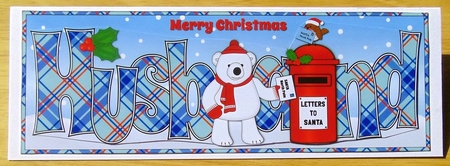 Monty Polar Bear letter to Santa HUSBAND large dl by Joyce Watson