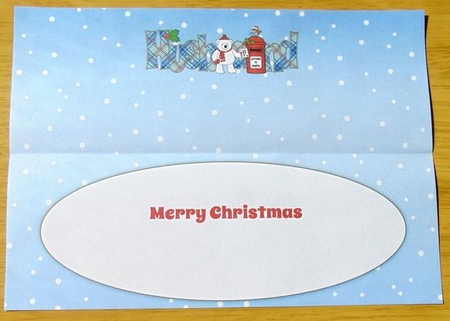 Monty Polar Bear letter to Santa HUSBAND large dl insert by Joyce Watson