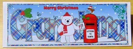 Monty Polar Bear letter to Santa GRANDMA large dl by Joyce Watson