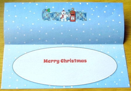Monty Polar Bear letter to Santa GRANDMA large dl insert by Joyce Watson