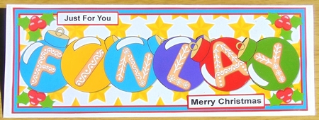 BAUBLE NAMES - FINLAY by Joyce Watson