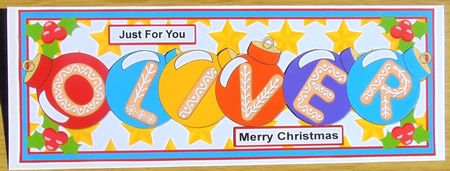 BAUBLE NAMES - OLIVER by Joyce Watson