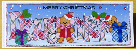 Gingerbread men with presents DAUGHTER large dl 2 by Joyce Watson