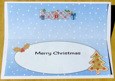 Gingerbread men with presents DAUGHTER large dl 2 insert by Joyce Watson