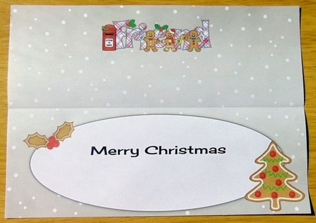 Gingerbread men with letters to Santa FRIEND large dl insert by Joyce Watson