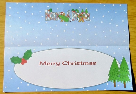 Gingerbread men with Christmas Trees NANA & PAPA large dl insert by Joyce Watson