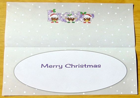 Crazy Christmas Puddings with Christmas decorations DAUGHTER large dl insert by Joyce Watson
