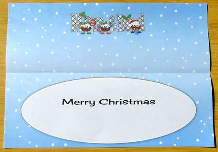 Crazy Christmas Puddings with Christmas stockings MUM & DAD large dl insert by Joyce Watson