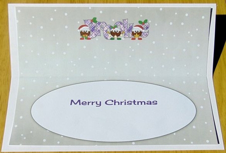 Crazy Christmas Puddings with Christmas decorations BROOKE large dl insert by Joyce Watson