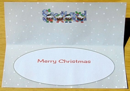 Crazy Scottish Christmas Puddings SCOTLAND large dl 4 insert by Joyce Watson