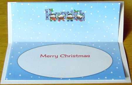 Crazy Scottish Christmas Puddings HAMISH large dl insert by Joyce Watson