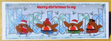 Scottish Christmas Robins HUSBAND large dl by Joyce Watson
