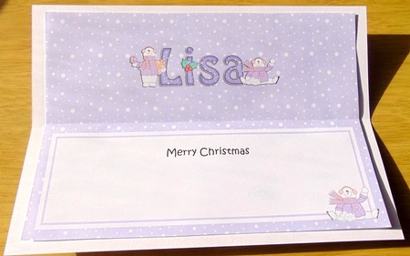Large DL Merry Christmas LISA insert by Joyce Watson