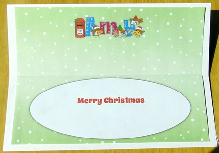 Christmas Robins with letters to Santa AMY large dl insert by Joyce Watson