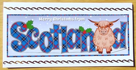 Christmas Highland Cow SCOTLAND large dl 3 by Joyce Watson