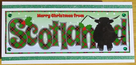 Christmas Highland Cow SCOTLAND large dl 4 by Joyce Watson
