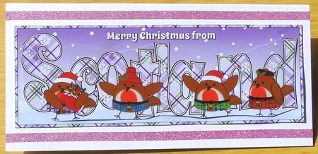 Scottish Christmas Robins SCOTLAND large dl 2 by Joyce Watson