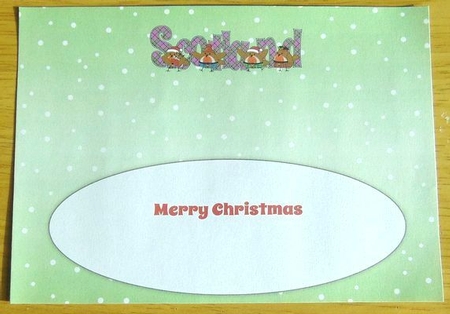 Scottish Christmas Robins SCOTLAND large dl 3 insert by Joyce Watson