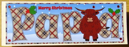 Christmas Highland Cow PAPA large dl by Joyce Watson