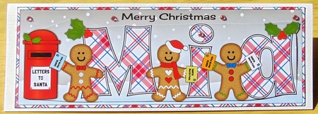 Gingerbread men with letters to Santa MIA large dl by Joyce Watson