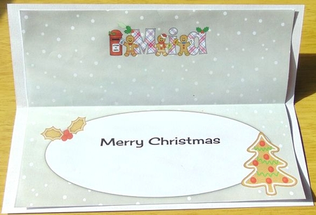Gingerbread men with letters to Santa MIA large dl insert by Joyce Watson
