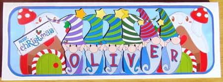 CHRISTMAS GNOME NAMES - OLIVER by Joyce Watson