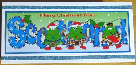 Crazy Scottish Christmas Trees SCOTLAND large dl by Joyce Watson