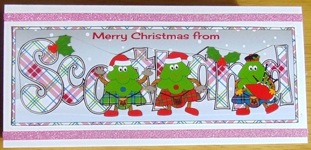 Crazy Scottish Christmas Trees SCOTLAND large dl 2 by Joyce Watson