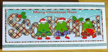 Crazy Scottish Christmas Trees SCOTLAND large dl 3 by Joyce Watson
