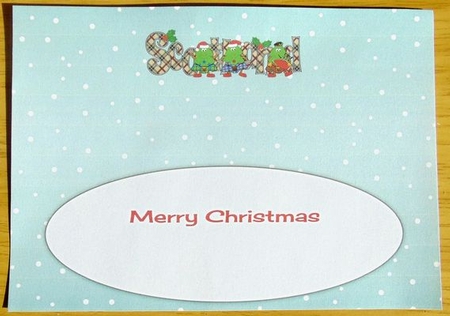 Crazy Scottish Christmas Trees SCOTLAND large dl 3 insert by Joyce Watson