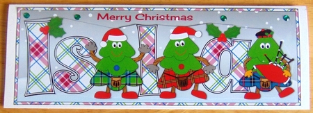 Crazy Scottish Christmas Trees ISLA large dl by Joyce Watson